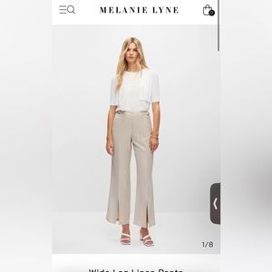 Melanie Lyne wide leg linen pants